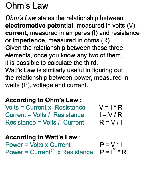 description of ohm's law